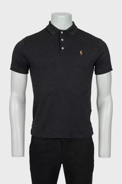 Men's dark gray polo shirt