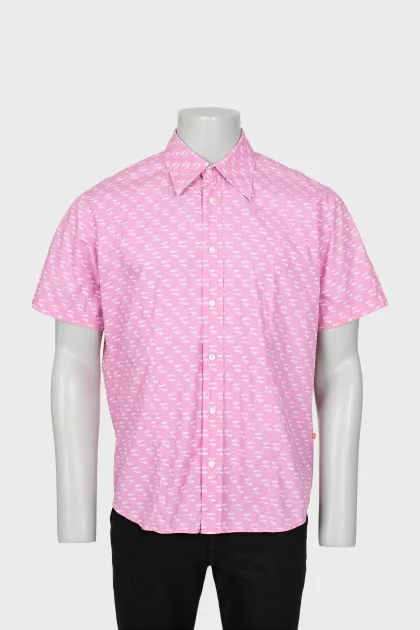 Men's printed short sleeve shirt
