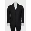 Men's black linen jacket