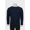 Men's blue knitted sweater