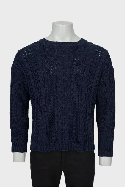 Men's blue knitted sweater