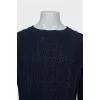 Men's blue knitted sweater