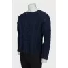 Men's blue knitted sweater