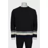 Men's wool sweater with print