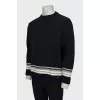Men's wool sweater with print