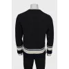 Men's wool sweater with print