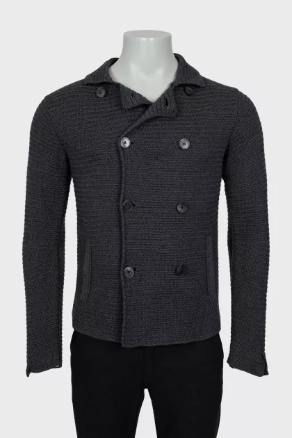 Men's double-breasted cardigan