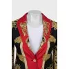 Printed silk jacket