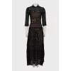 Semi-sheer maxi dress