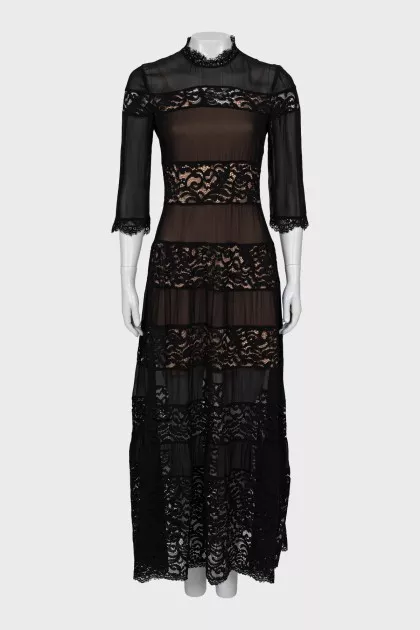 Semi-sheer maxi dress