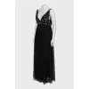 Mesh maxi dress with tag