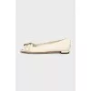 Leather ballet shoes with tag