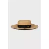Golden hat with ribbon