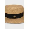 Golden hat with ribbon