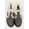 Insulated wedge ankle boots