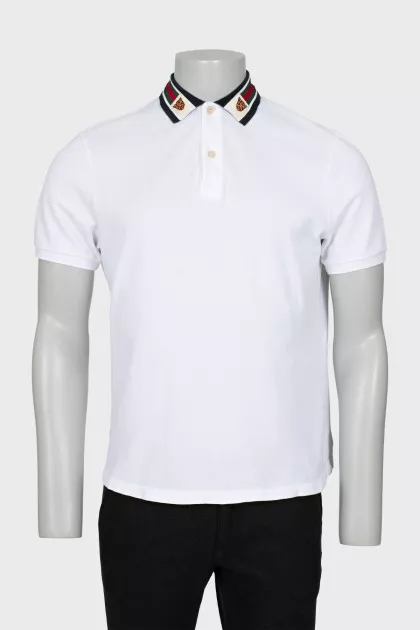 Men's white t-shirt with perforation