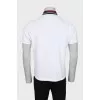 Men's white t-shirt with perforation