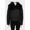 Quilted jacket decorated with fur