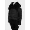 Quilted jacket decorated with fur