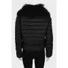 Quilted jacket decorated with fur