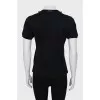 Black T-shirt decorated with stones