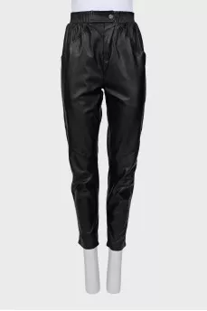Кожаные брюки slim fit