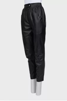 Кожаные брюки slim fit