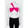 Pink draped top