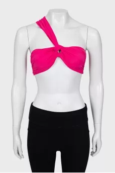 Pink draped top