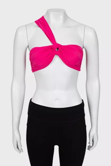 Pink draped top