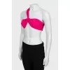Pink draped top