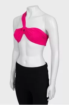 Pink draped top