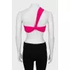 Pink draped top