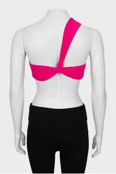 Pink draped top