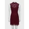 Guipure dress with open back