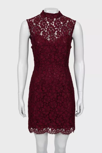 Guipure dress with open back