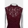 Guipure dress with open back