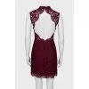 Guipure dress with open back