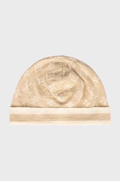 Two-tone cashmere and silk hat