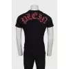 Men's T-shirt decorated with rhinestones