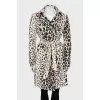 Animal print raincoat