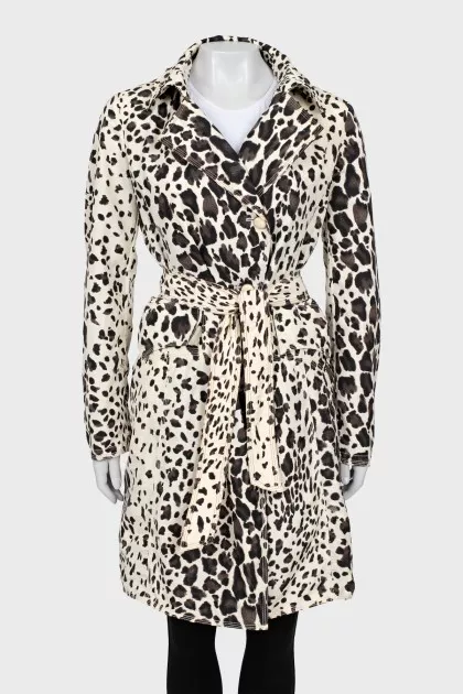 Animal print raincoat