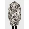 Animal print raincoat