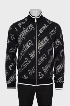 Men's sports jacket with signature print