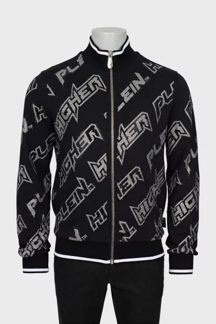 Men's sports jacket with signature print