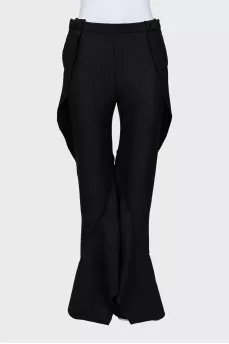 Black trousers with frills