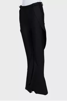 Black trousers with frills