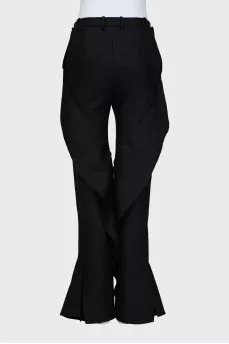 Black trousers with frills