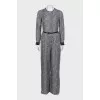 Silk jumpsuit with belt