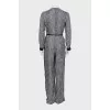 Silk jumpsuit with belt